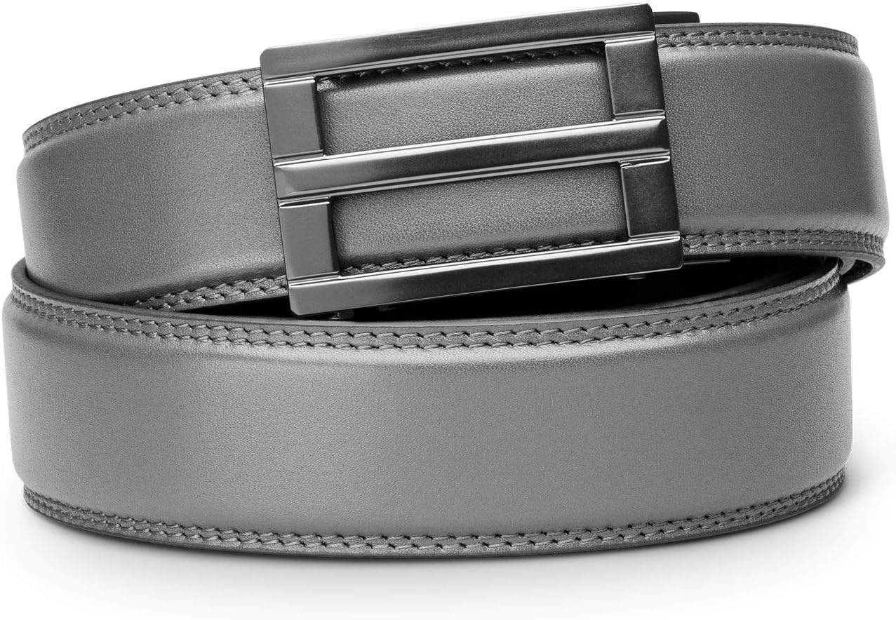 KORE Men’s Full-Grain Leather Track Belts | “Excel” Alloy Buckle