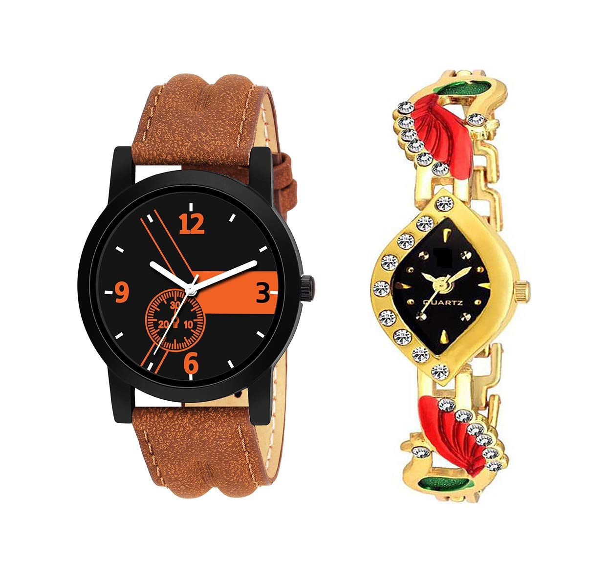 RPS FASHION WITH DEVICE OF R Analogue Black Dial Womens & Mens Couple Watch (B07X4HGN7H) Amazon Price History, Amazon Price Tracker