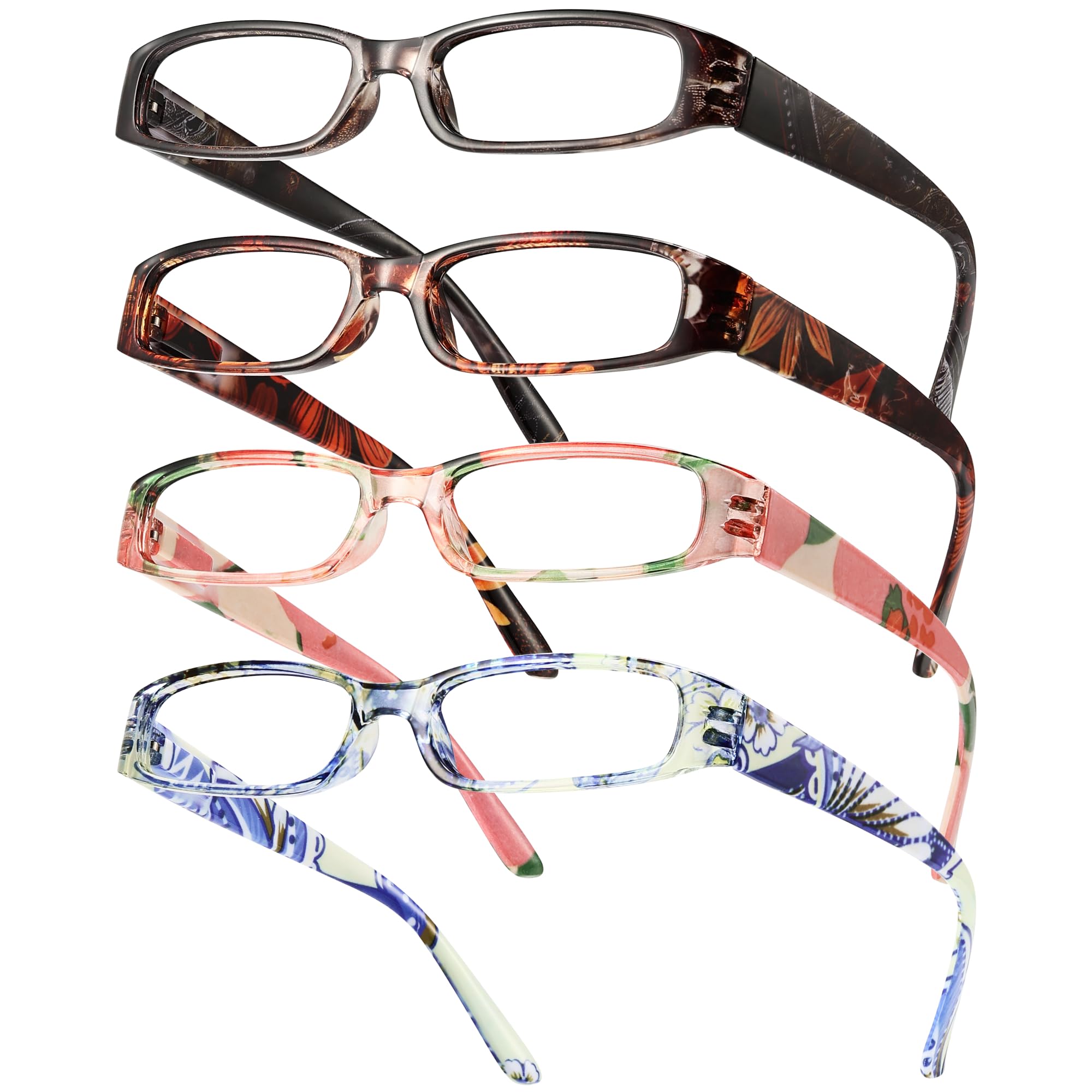 Photo 1 of Gaoye 4-Pack Readers for Women, Blue Light Blocking Reading Glasses, Stylish Reading Glasses for Women in 4 Patterns