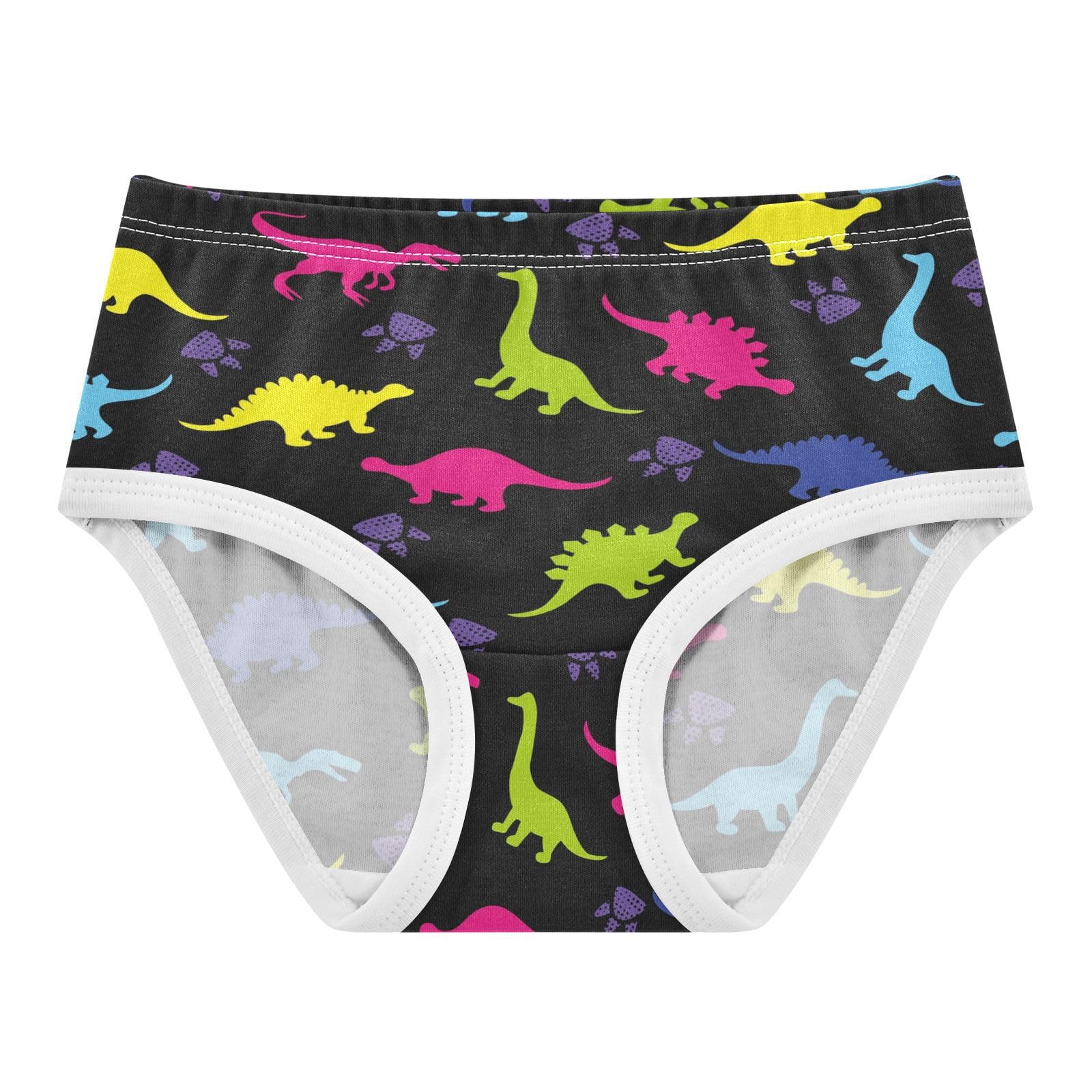 Youjuner Girls Multicolor ' Underwear Colourful Dinosaur Pattern Toddler Knickers Cotton Pants Little Briefs Comfort Kids Underpants
