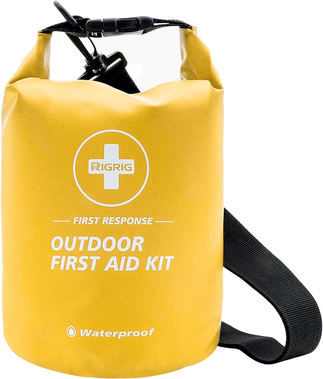 Waterproof First Aid Kit 186 Pcs Survival Gear, Portable Small Boat Dry Bag Bug Out Bags, Emergencies Medical Kit Ideal for Boating, Fishing, Hiking, Camping, Kayaking (Yellow)