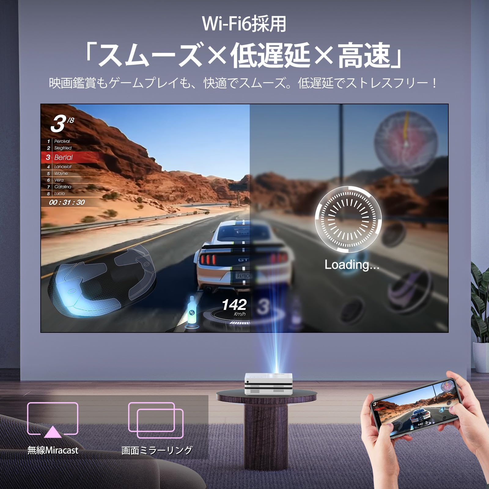 iSinbox 4Kプロジェクター 本体 グレー iSinbox 4Kプロジェクター 本体 グレー