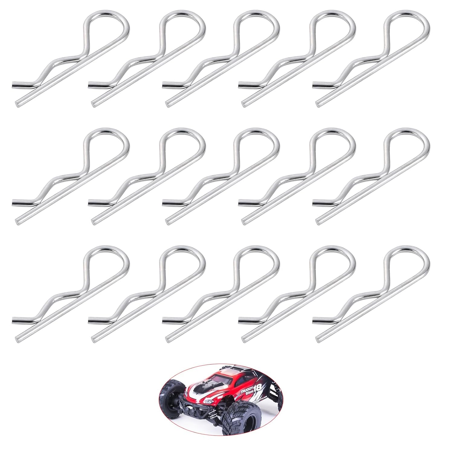 50 Pieces RC Body Clips Car,Wavy RType Pins for RC Car Accessories