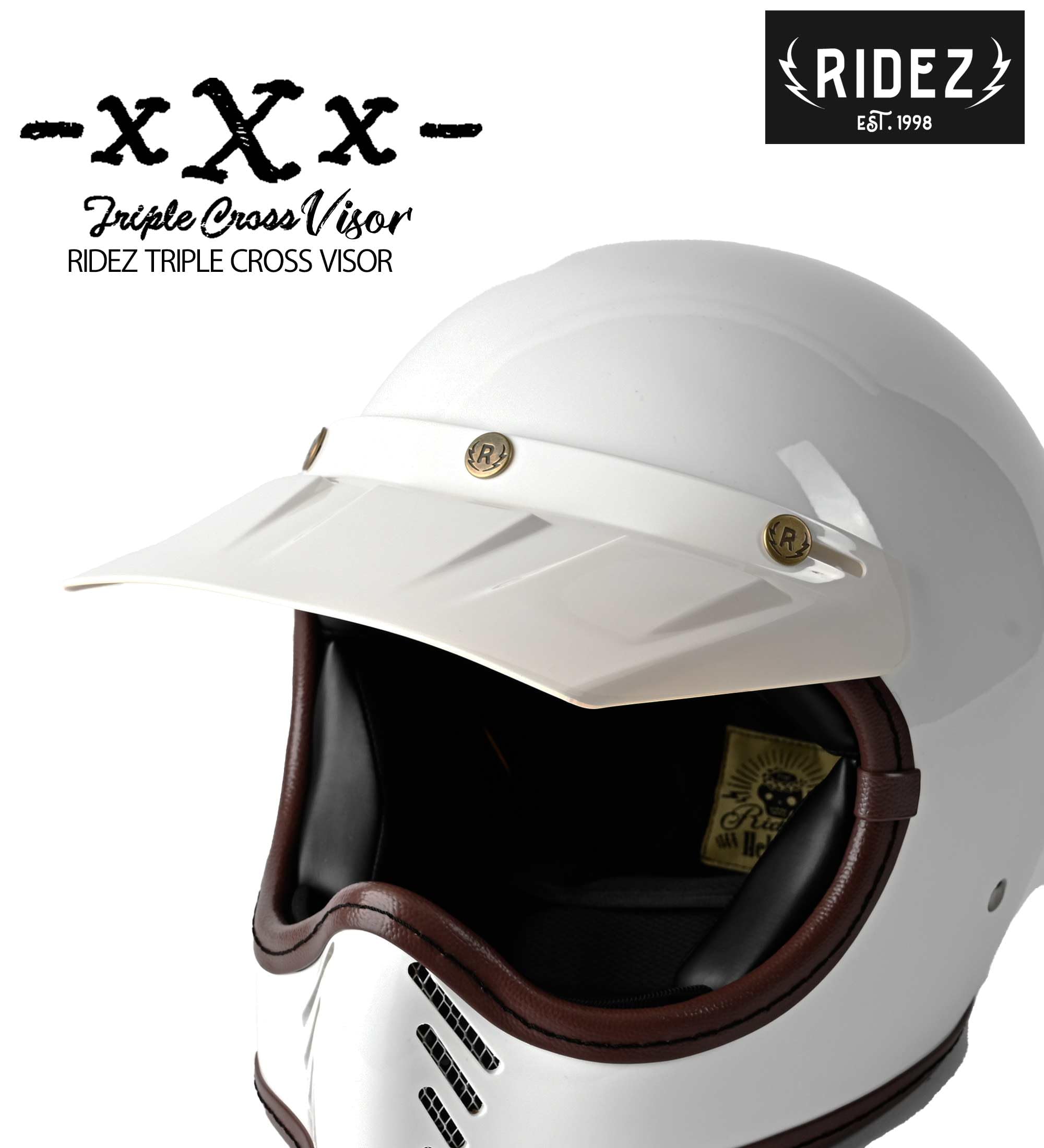 Amazon.co.jp: 【RIDEZ】バイク ヘルメット バイザー おしゃれ 後付け