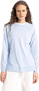 DeFacto womens Relax Fit Long Sleeve Crew Neck Basic Sweater Pullover Sweater (pack of 1)