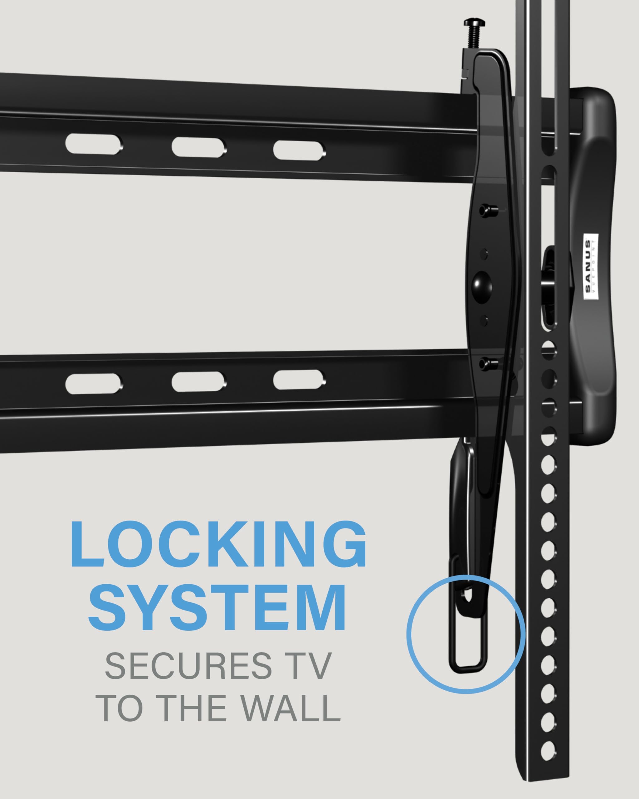 SANUS Soporte inclinable para TV – Soporte Universal de Pared para TV de 32 a 55 Pulgadas con diseño de Perfil bajo – Fácil instalación Incluye Cambio Lateral y Todos los Accesorios