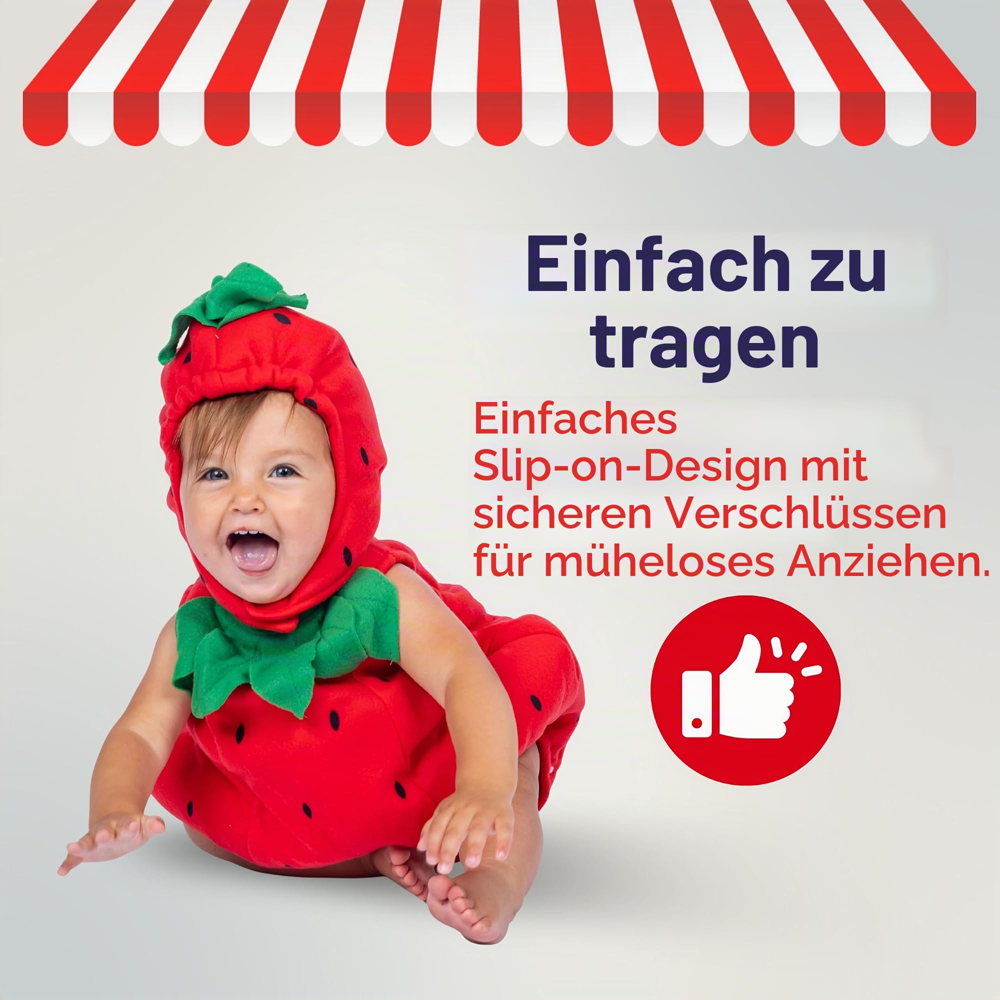 Dress Up America Süßes Baby-Erdbeer-Kostüm