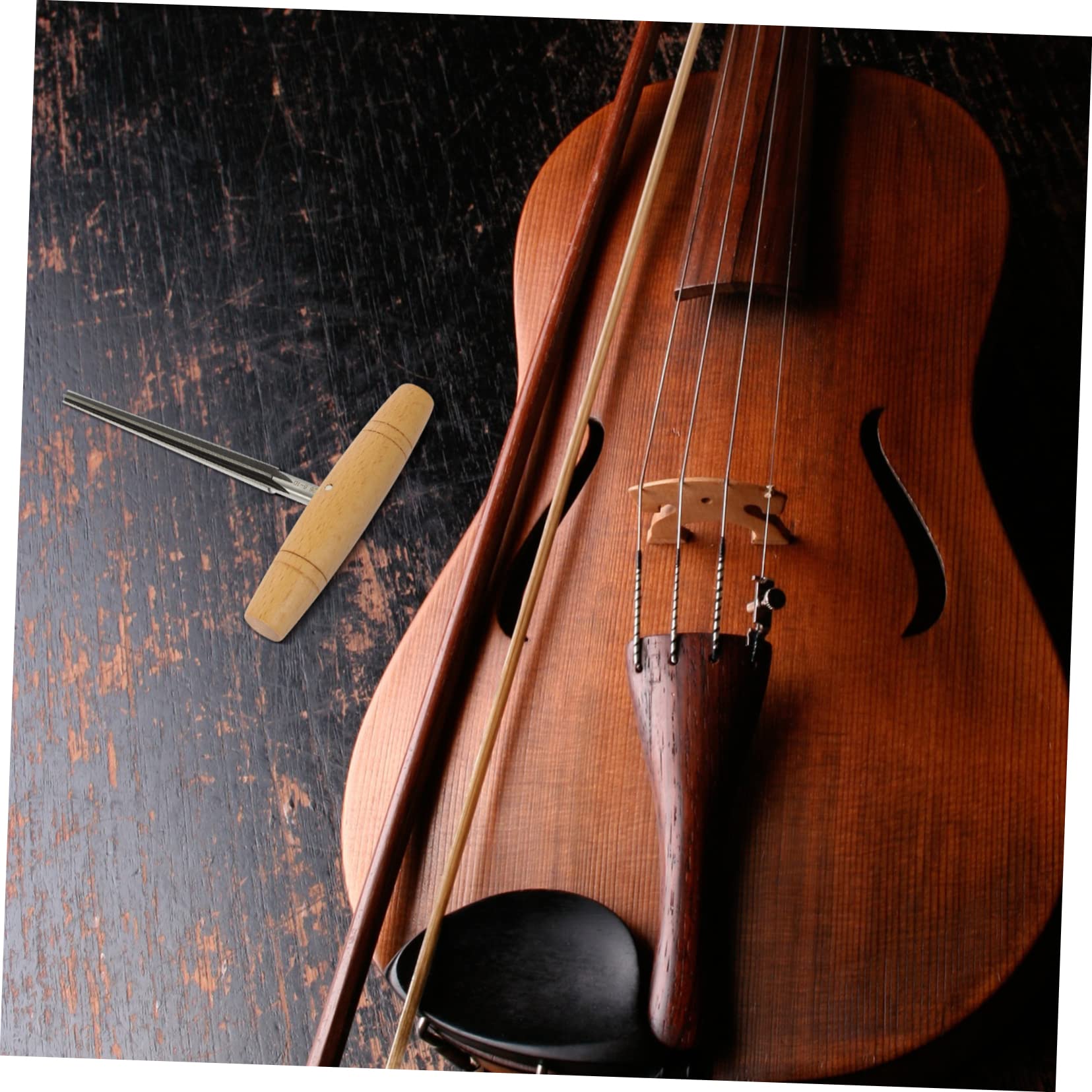 ibasenice 4pièces Alésoir à Violin Inoxydable Et Bois Outil De Réparation Portable Pour Violon Et Alto Précis Et