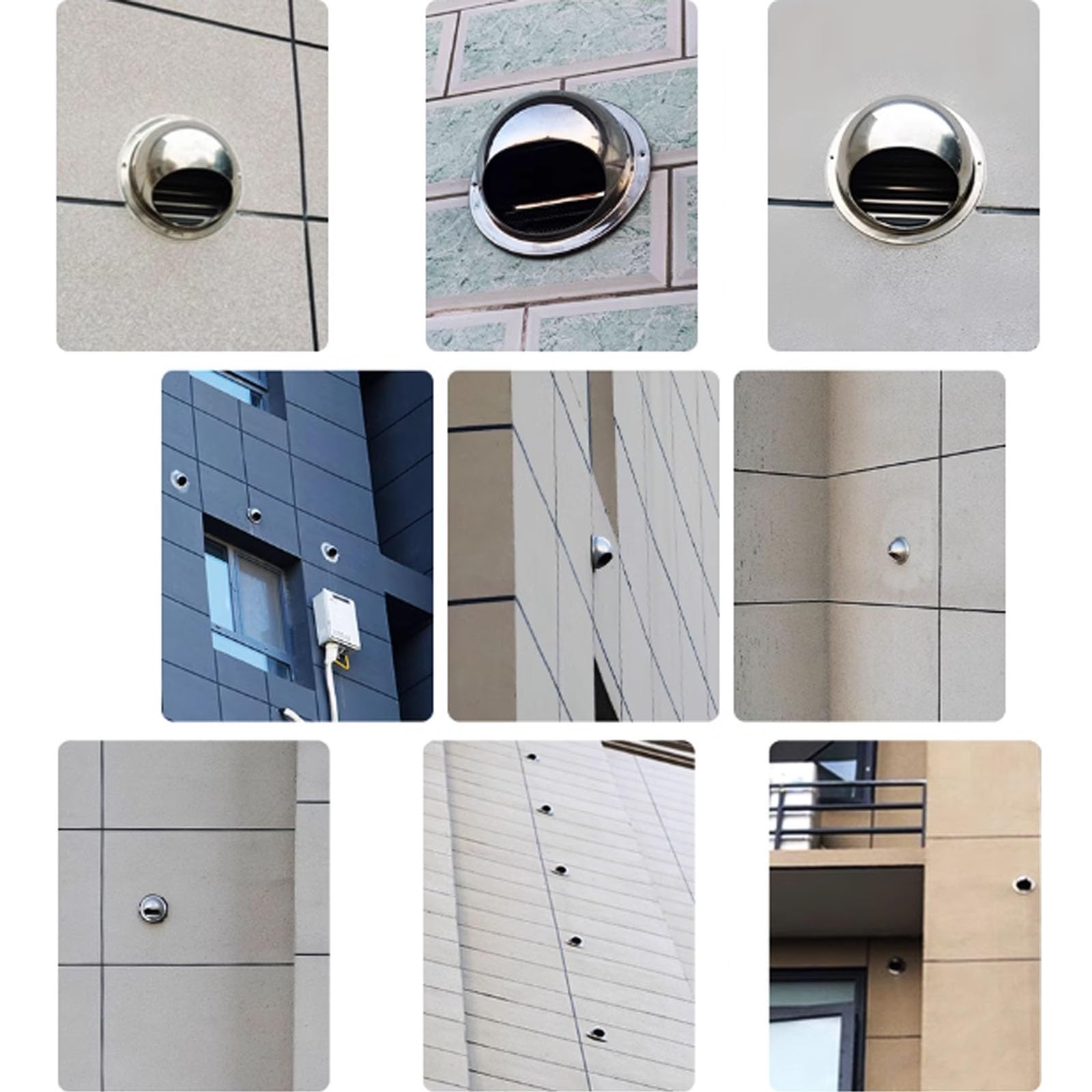Rejilla De Ventilación para Chimenea Rejilla De Ventilación para Chimenea Rejilla De Ventilación De Acero Inoxidable con Pantalla Incorporada, Adecuada para APA(D-11.8)