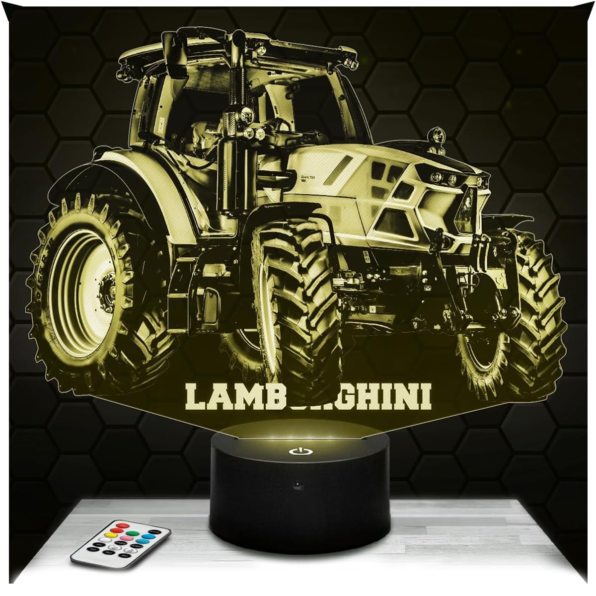 Lampephoto.fr - Agricultural Tractor Lambo 3D Lamp Decoration Miniature Collection 1 32. Gift Idea for Men Agricultural Tractor Lambo Adult Night Light Room Decor Original Christmas, Gift Idea TOP