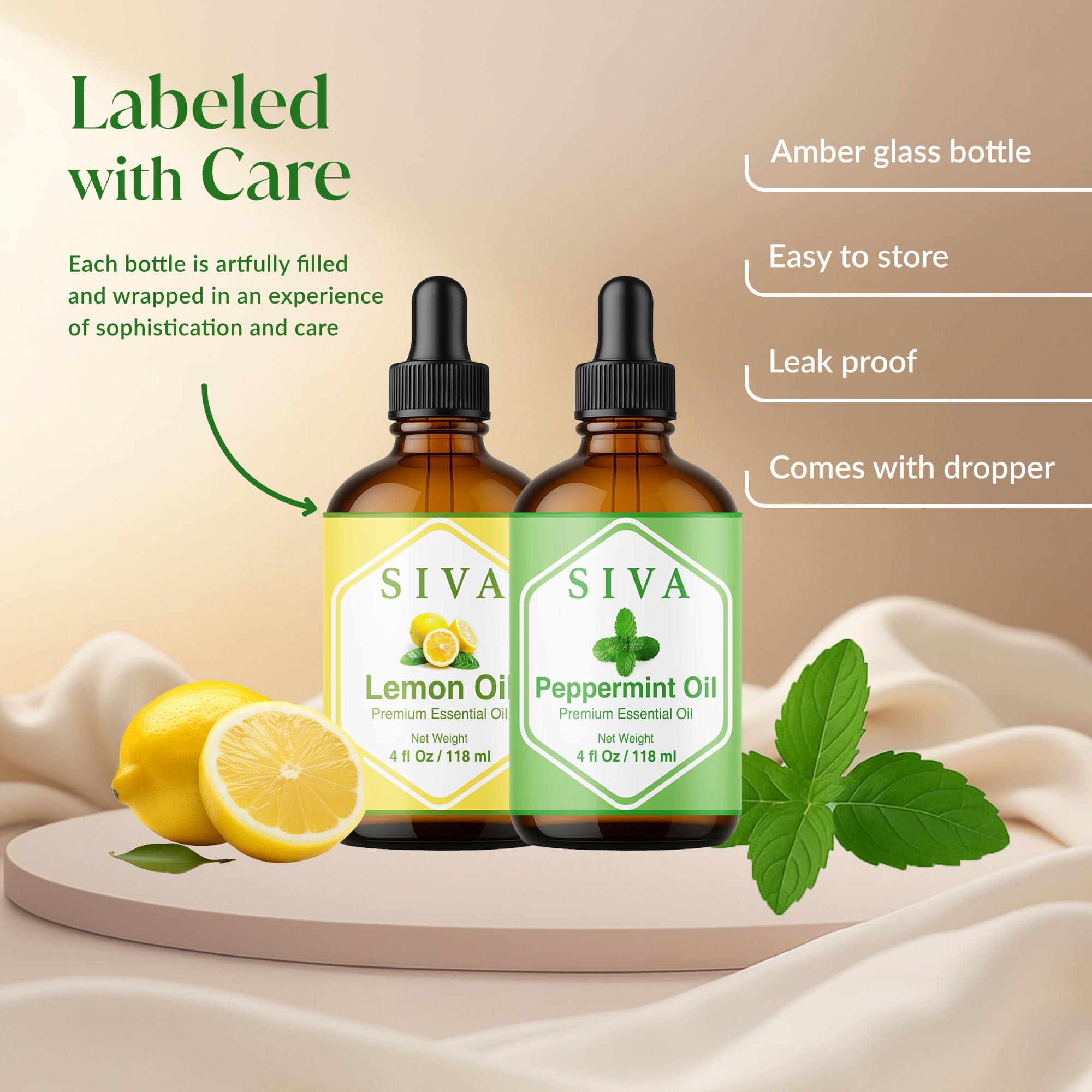 Amazon.com: Siva Peppermint Essential Oil and Lemon Essential Oil
