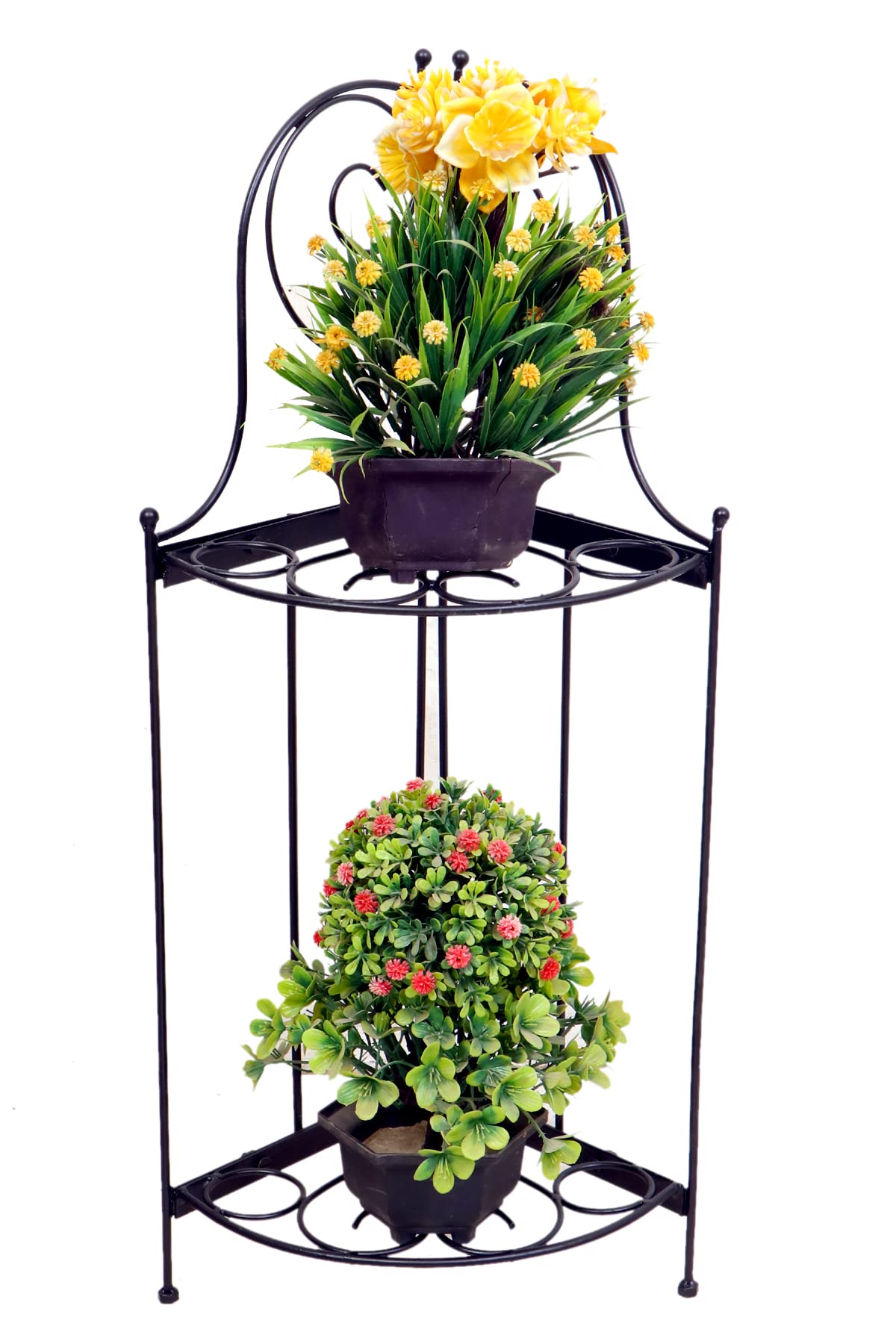 MetalTouch 2 Tier Plant Stand Floral Corner Shelf Metal Flower Pot Rack for Garden Balcony Indoor Outdoor 69cm x 20cm x 30cm (L x W x H) (B09N1T45K7) Amazon Price History, Amazon Price Tracker