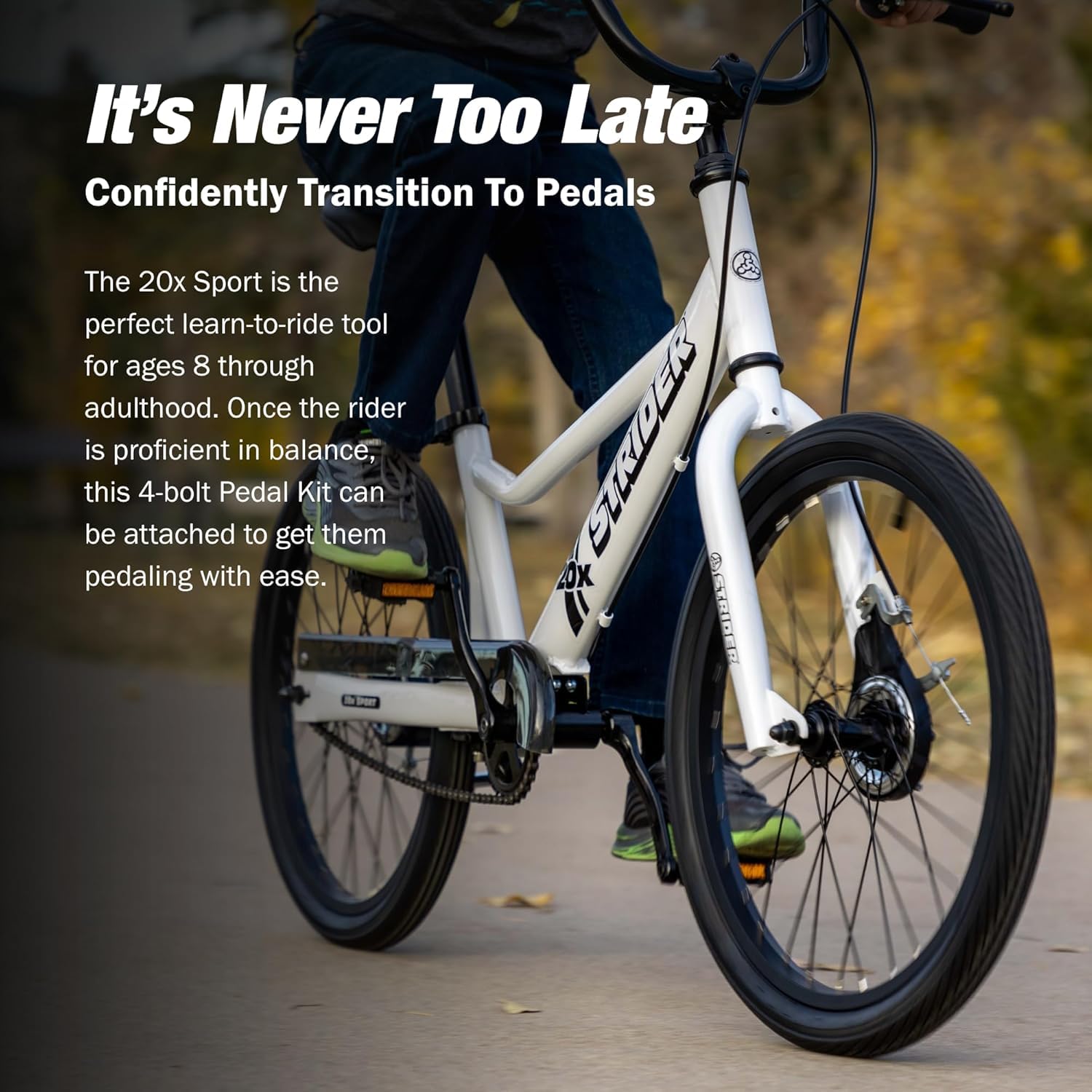 Strider Kit de pedal esportivo 20x – Transforme bicicleta de