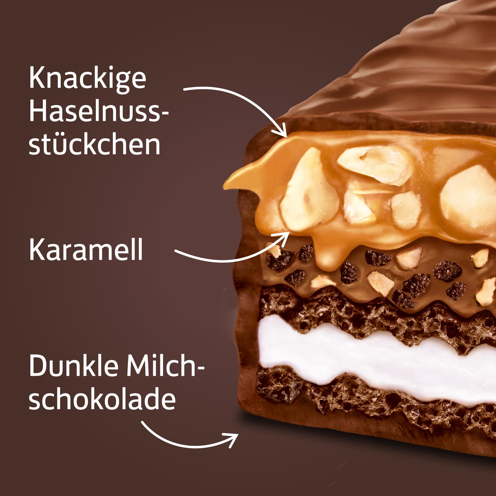 Knoppers NussRiegel Dark, Schokoriegel mit dunkler Schokolade - 24 x 40 g – Ansicht 4
