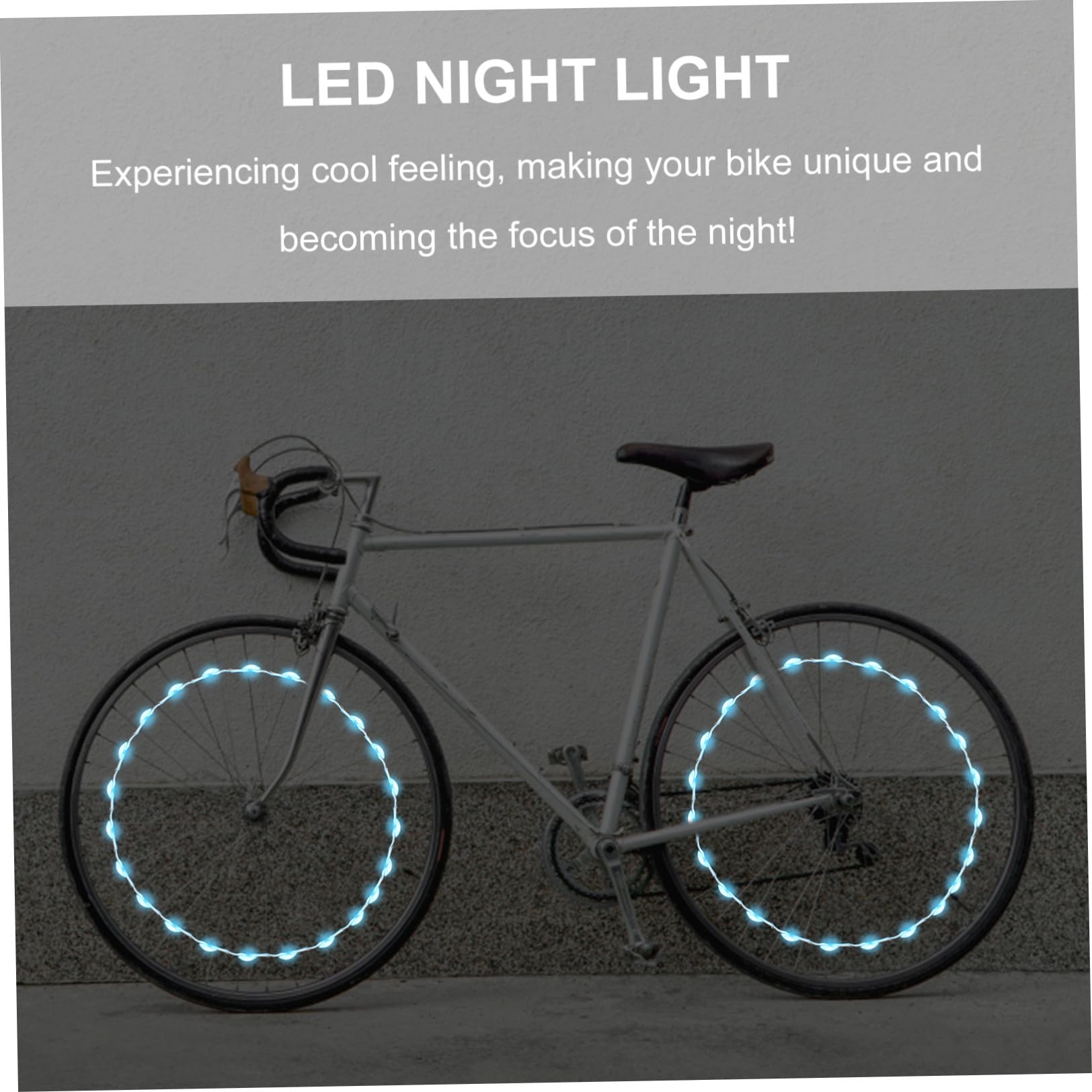 LIOOBO Vélo Lumière Dirigé Devant Réfléchissant Arrière Lumières Parlait Rechargeable Veilleuse De Vélo Lumière De Rayon De Roue Light Night LED Black Abdos