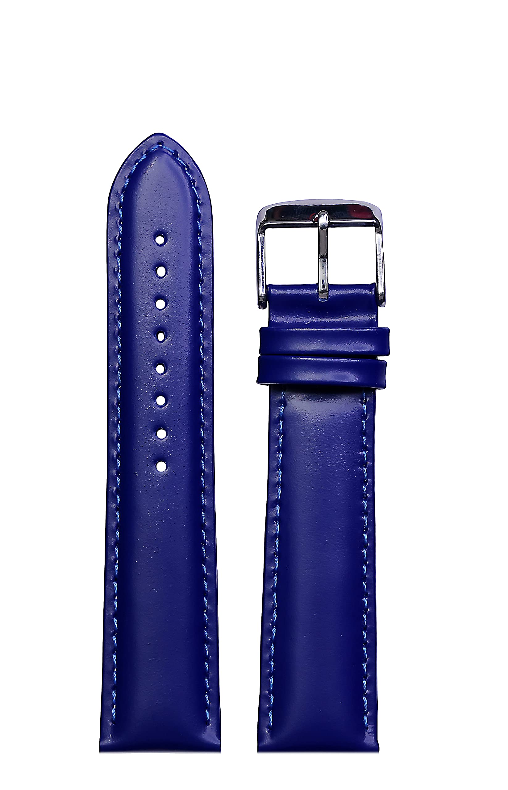 EXOR BRUNEI Watch Leather Strap BLUE Colour with MATCH Stich DUKE Finish 24MM Size (B0BR84CVR2) Amazon Price History, Amazon Price Tracker