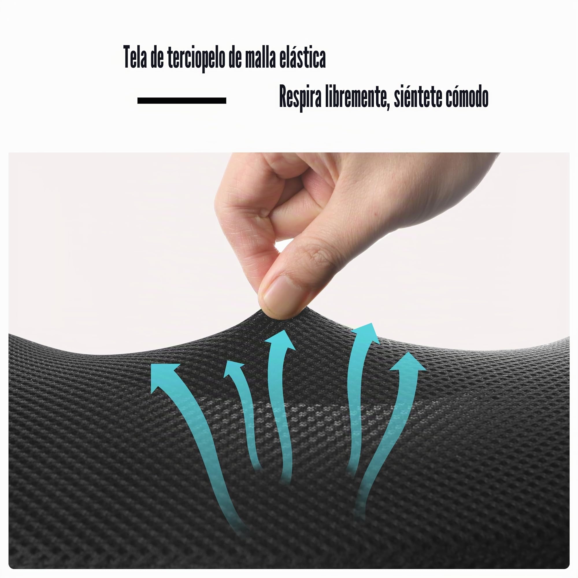Cojin Asiento Coche&Soporte Lumbar, Alivia Dolor Espalda, Soporte Cintura, Espuma Memoria, Tela Suave, Transpirable Sin Sofocamiento, Uso Coche Oficina Descanso, Mejora Postura
