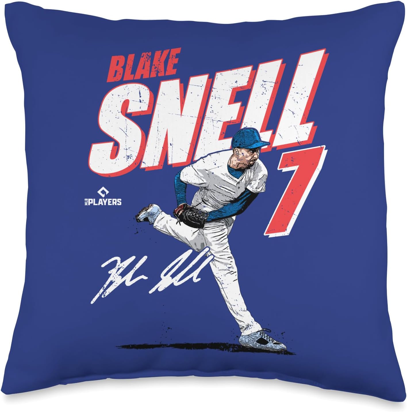 Blake Snell | Los Angeles D MLB Baseball Player | MLBBSN204M Throw Pillow