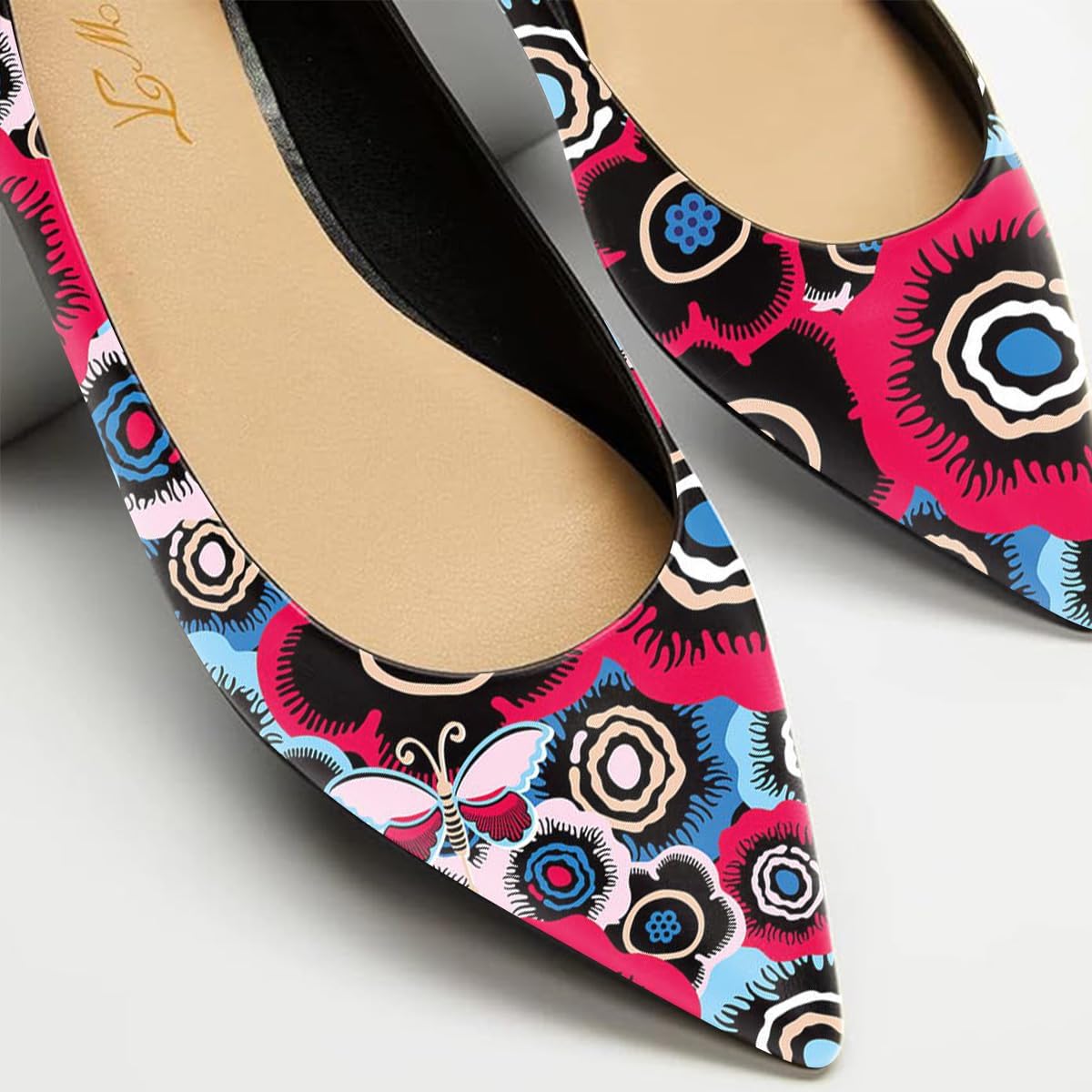 FOWT Women Comfortable Slip On Pointed Toe Flat Heel Pumps Flats Daily Office Party Dress Unisex Shoes US Size 4-16