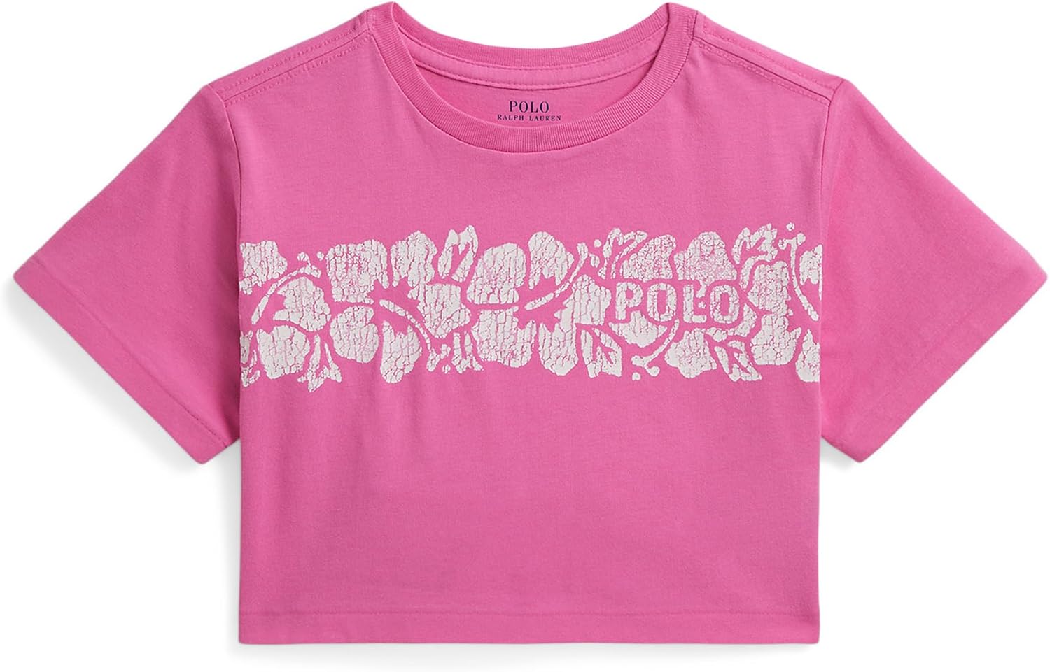 Polo Ralph Lauren Girls' Floral-Print Logo Cotton Boxy Tee (Toddler/Little Kid)