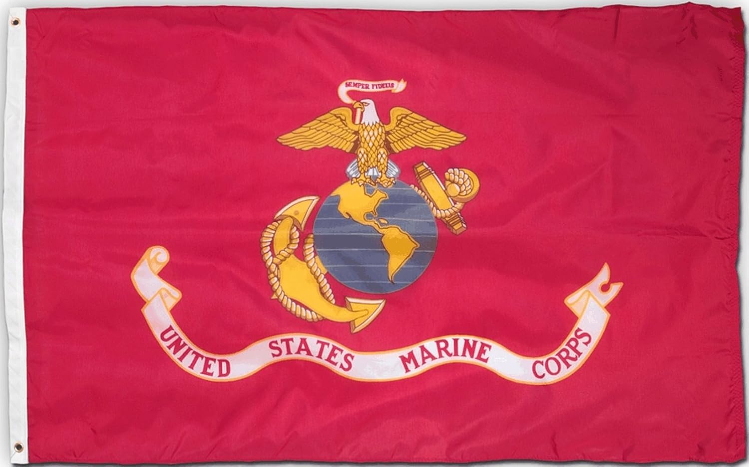Valley Forge Marine Corps Flag 4x6 Foot Perma-Nyl