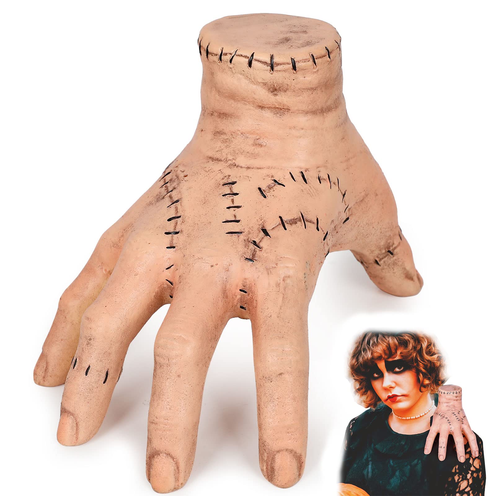Thing Hand Wednesday Addams Fake Hand Toys,2023 The Thing Hand Family Cosplay Hand Scary Props