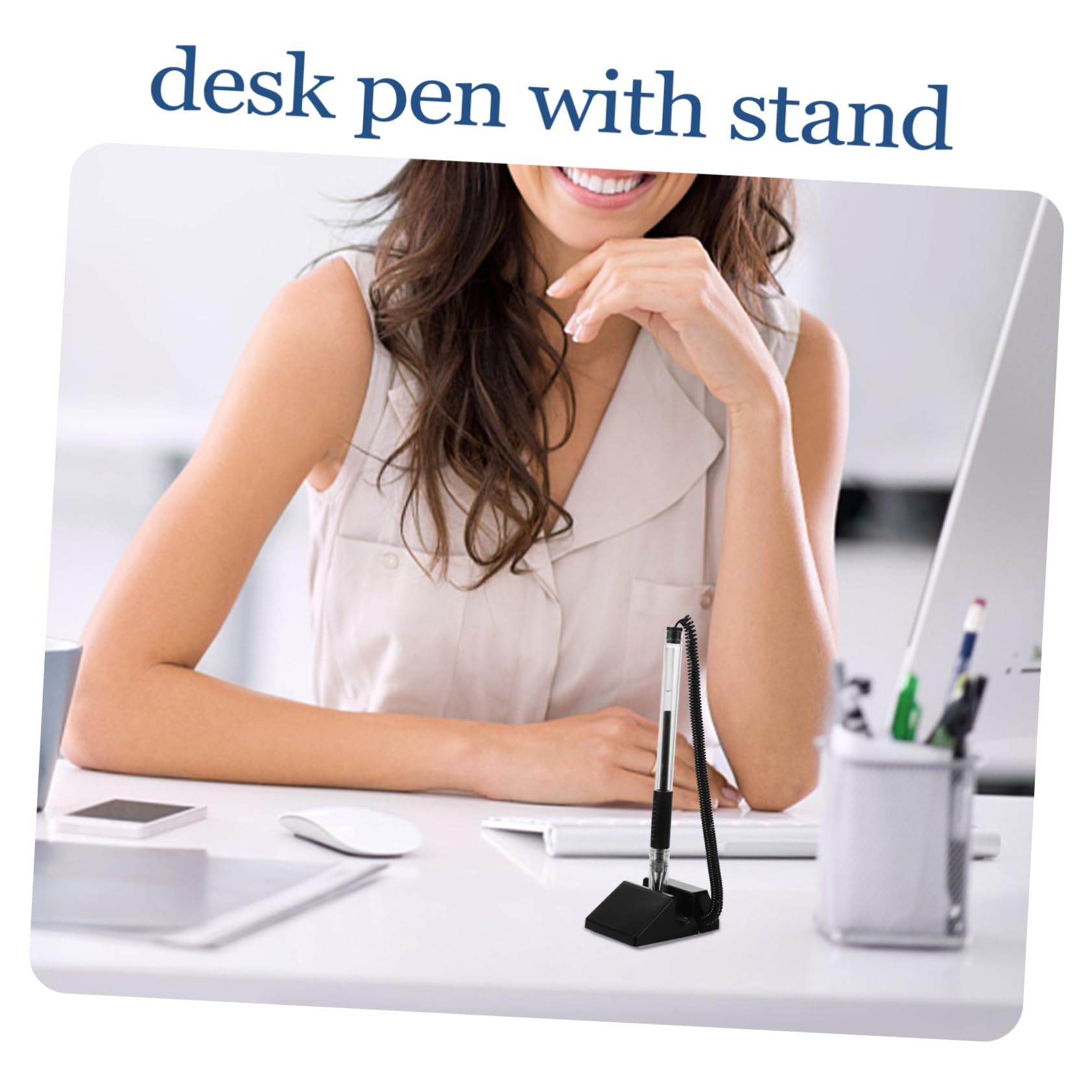 jojofuny 15pezzi Gel Scrivania Con Base Per Reception e Ufficio Penne Per Contatori Blu Nero e Scrittura e Per Professionali
