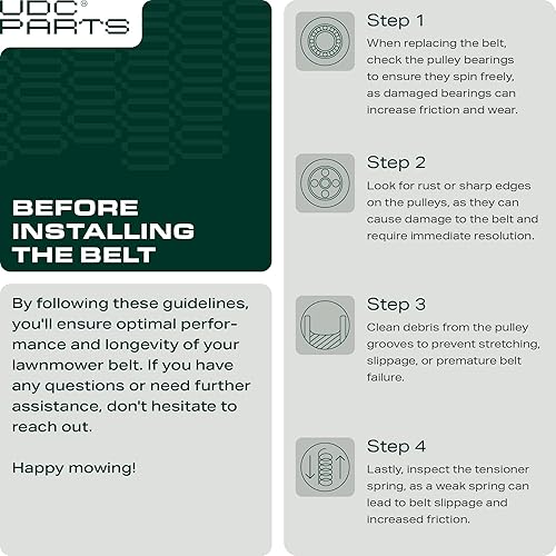 Miniatura 6 de UDC Parts - Correa de transmisión para cortacésped 754-0241, 754-0241A, 954-0241A, cable de Kevlar, 35.25 pulgadas, para MTD, Cub Cadet, Troy-Bilt,