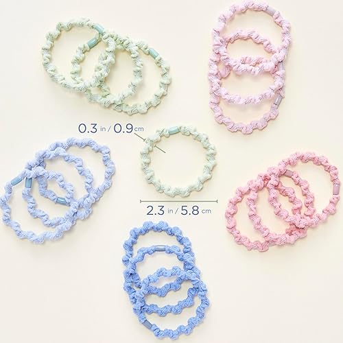 Miniatura 3 de Bandas elásticas para el cabello para mujeres y niñas, 20 bandas para el cabello, bonita pulsera, antideslizante, sin tacón, tamaños pequeños a