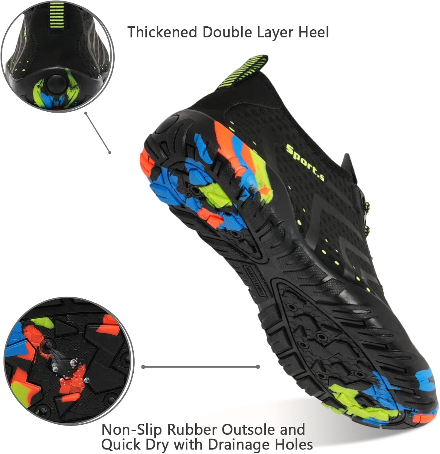 WateLves Water Shoes Mens Womens Barefoot Beach Swim Shoes Quick-Dry Aqua Socks Pool Shoes for Surf Yoga Water Aerobics - Image 4