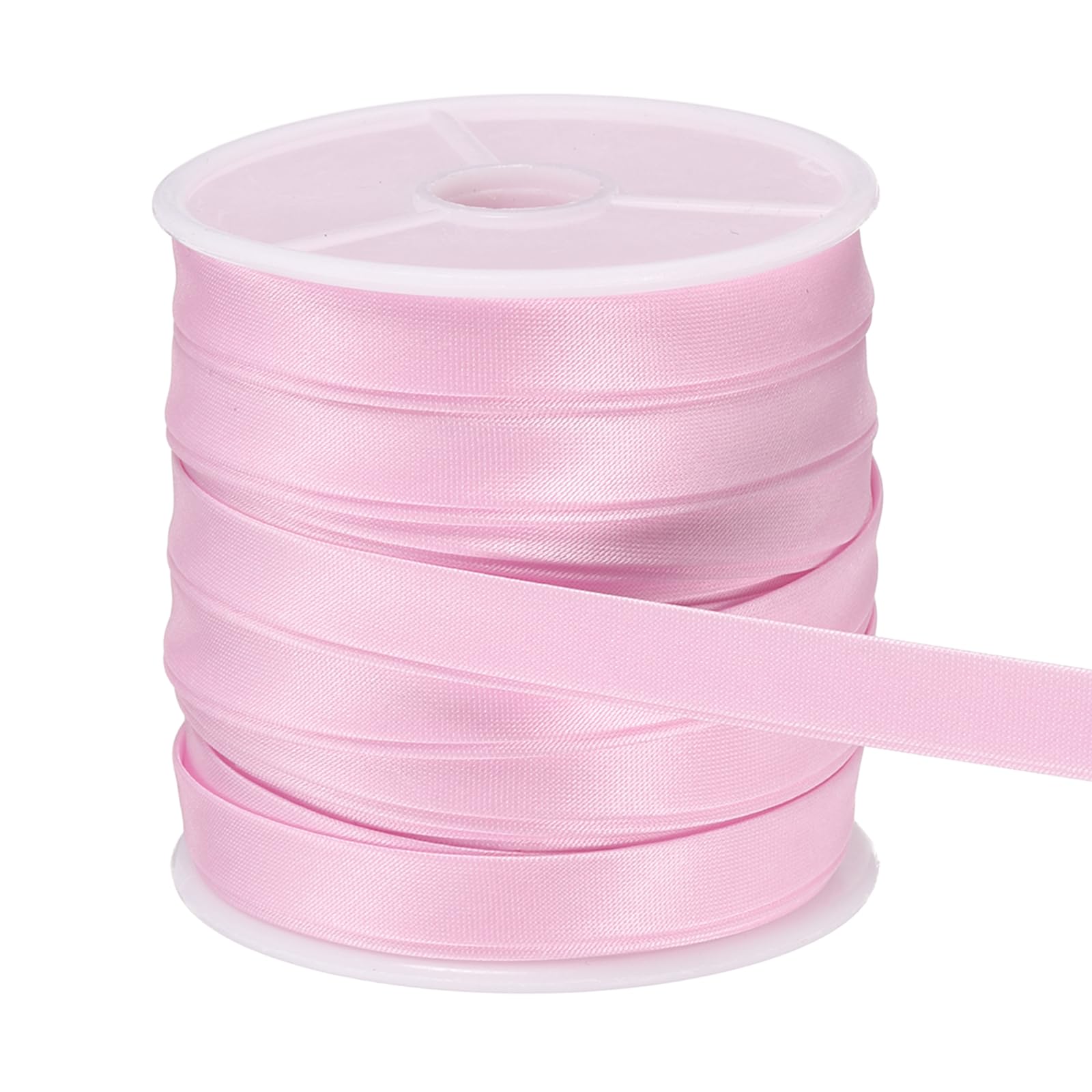 sourcing map Double Fold Bias Tape 3/8" x 25 Yds Light Pink
