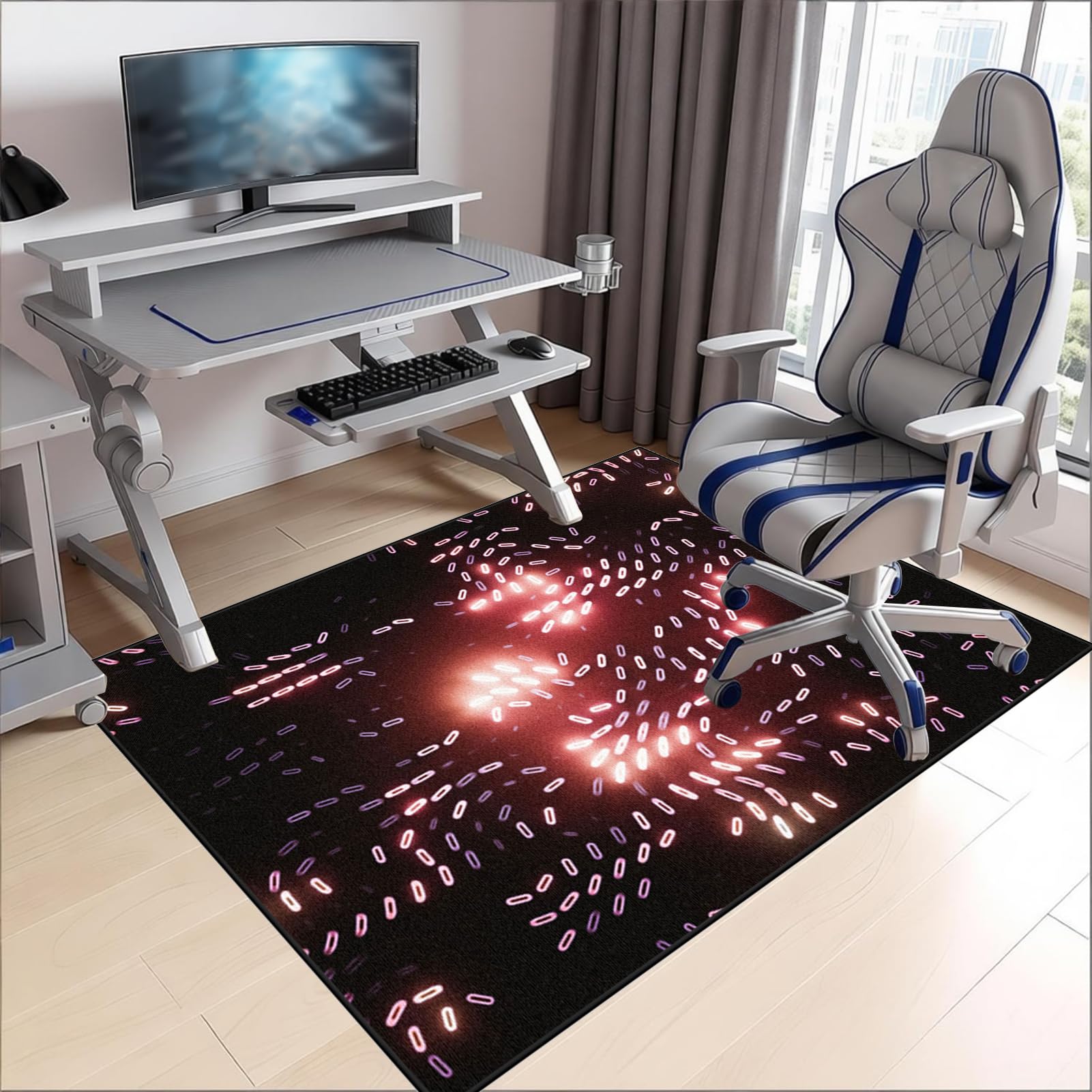 90 x 120 cm Alfombra Silla Gaming, Protector Suelo Silla Ruedas, Alfombrilla de Protección para Suelos Duros, Tapete de Protección de Madera/baldosas, Protector Suelo Silla de Escritorio