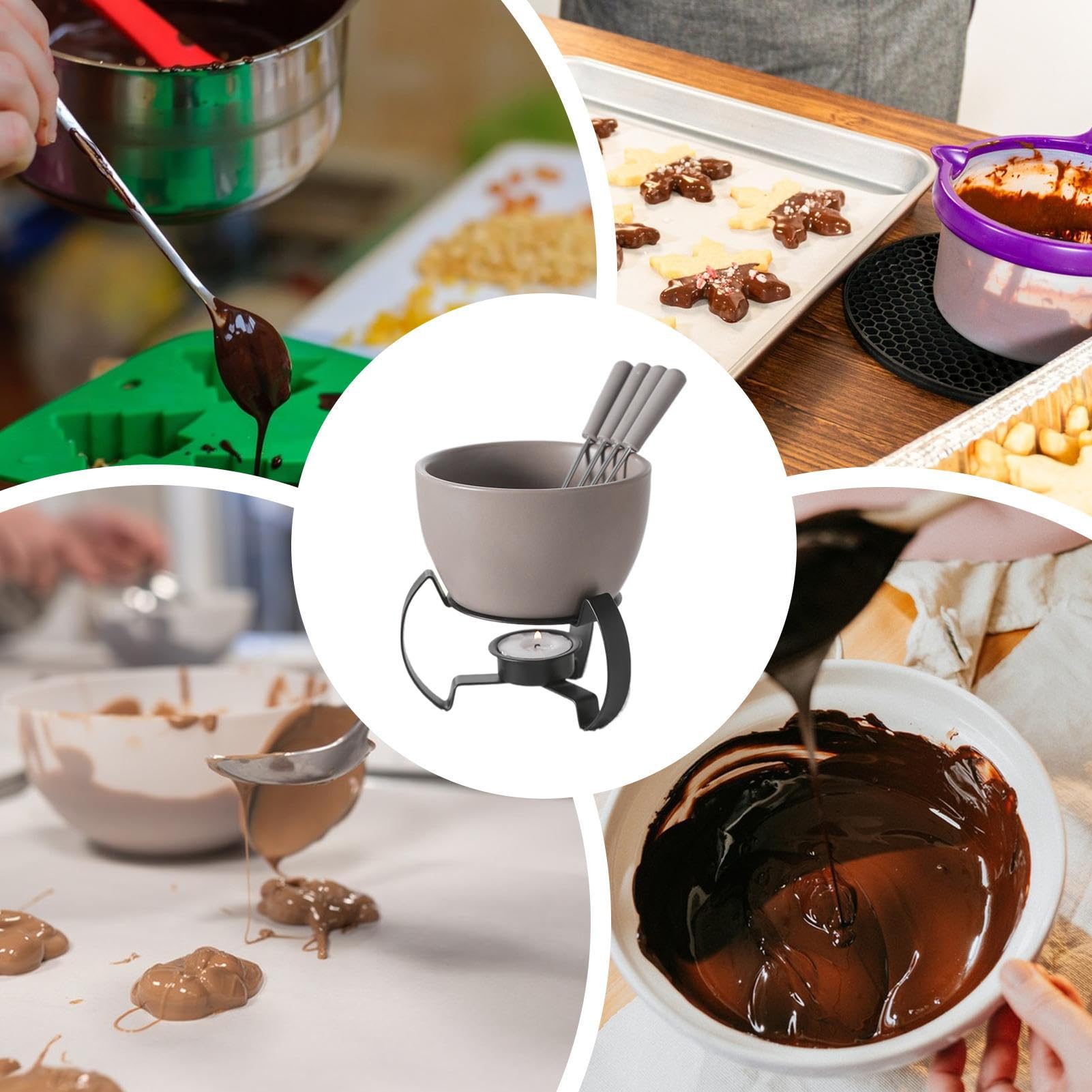 per Fondue 450 Ml Scaldaburro | Per Fonduta E Scioglimento Formaggio Per Formaggio Burro Panna Casa Cucina Ufficio Feste Campeggio Serata Romantica Natale