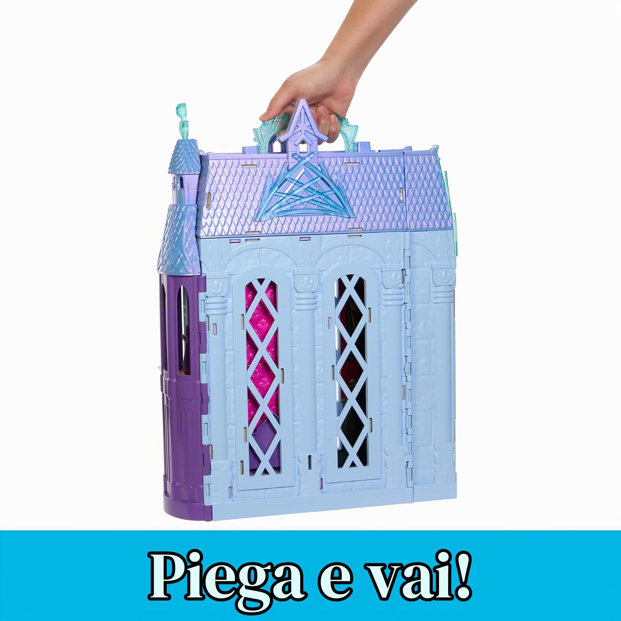 Mattel Disney Frozen - Casa delle bambole e casa delle bambole, castello portatile Ultimate Arendelle Adventure (6 + piedi) con 3 bambole alla moda, figura di Olaf e oltre 25 accessori