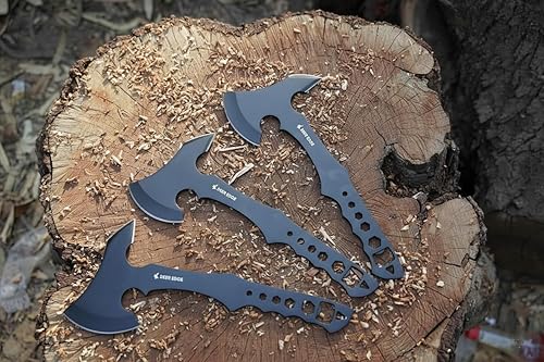 Miniatura 6 de Juego de hachas de lanzamiento, paquete de 3 hachas de lanzamiento equilibradas para práctica de objetivo, recreación al aire libre y competencia,