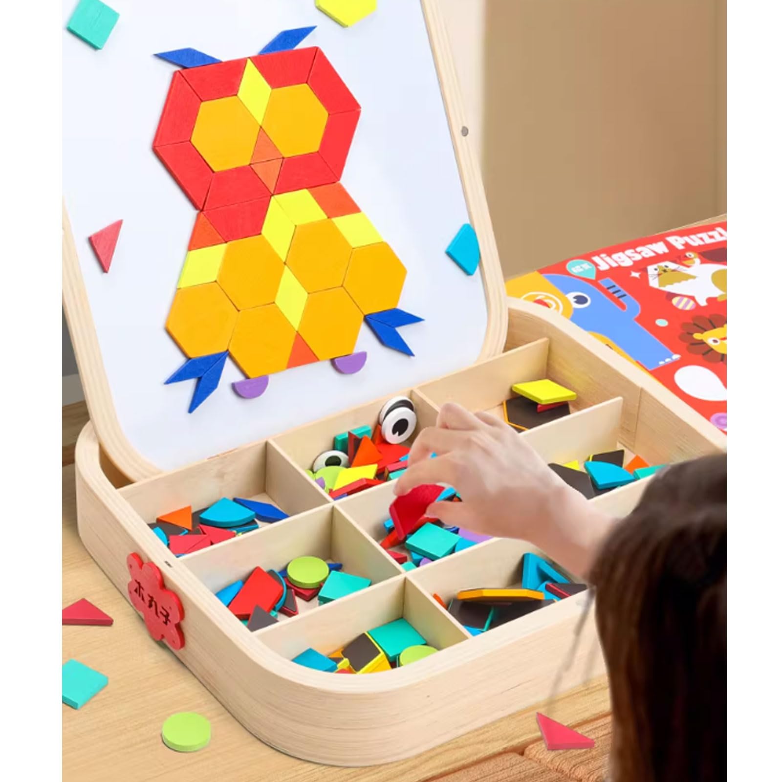 Set de Rompecabezas de Formas Geométricas Magnéticas Montessori, 288 piezas