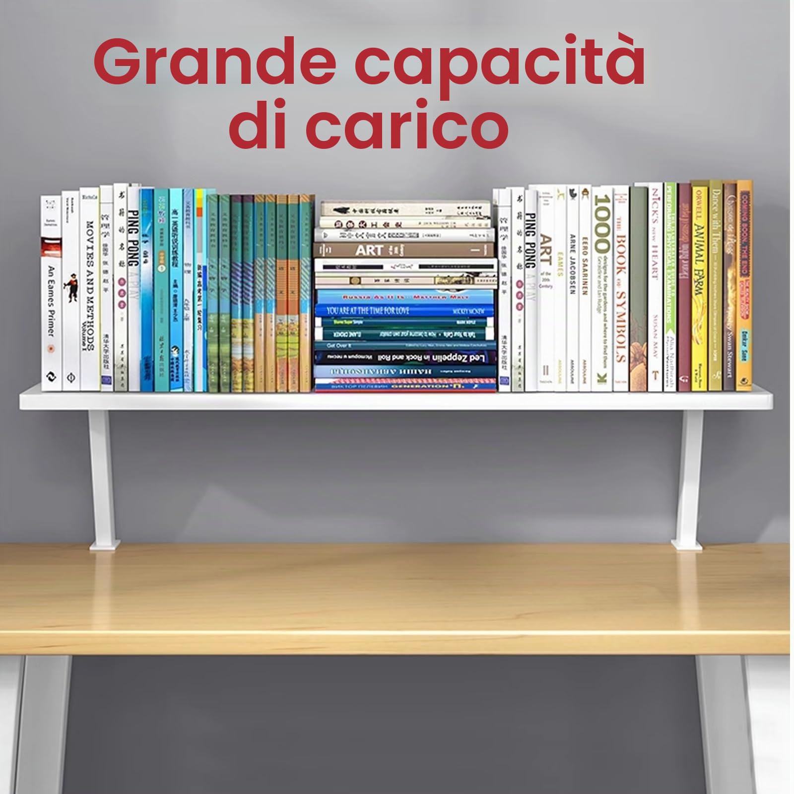 Mensola da scrivania regolabile con morsetto, organizer da scrivania espandibile per giocatori e oggetti essenziali per l'ufficio, supporto ergonomico per monitor e laptop, robusta piattaforma
