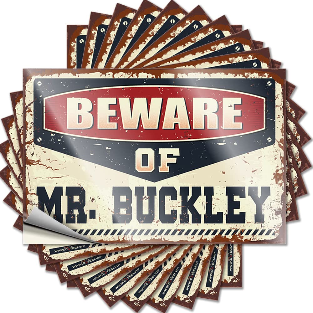 Beer Accessories Tattoos Window | Beware of Mr. Buckley Western Bathroom Outside Sticker Pack(6X9CM)