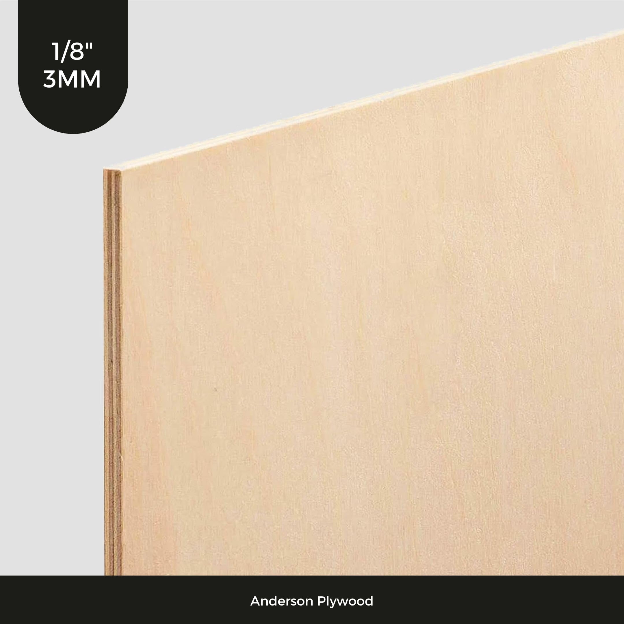 Madera contrachapada de abedul báltico de 3 mm x 30 cm x 30 cm, grado BBB (3 unidades) para artes y manualidades, escuela y bricolaje, pintura, grabado de madera, combustión de madera y proyectos