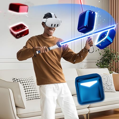 Miniatura 5 de OURVR Beat Saber Handle Compatible with Meta Quest 3, Controller Extenders for Supernatural, Gorilla Tag Long Arms(Not fit charging dock) (Extension
