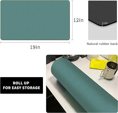 Miniatura 130 de Golener Tapete para barra de café, tapete para debajo de la cafetera, tapete para bandeja debajo de la máquina de café, tapete absorbente de goma