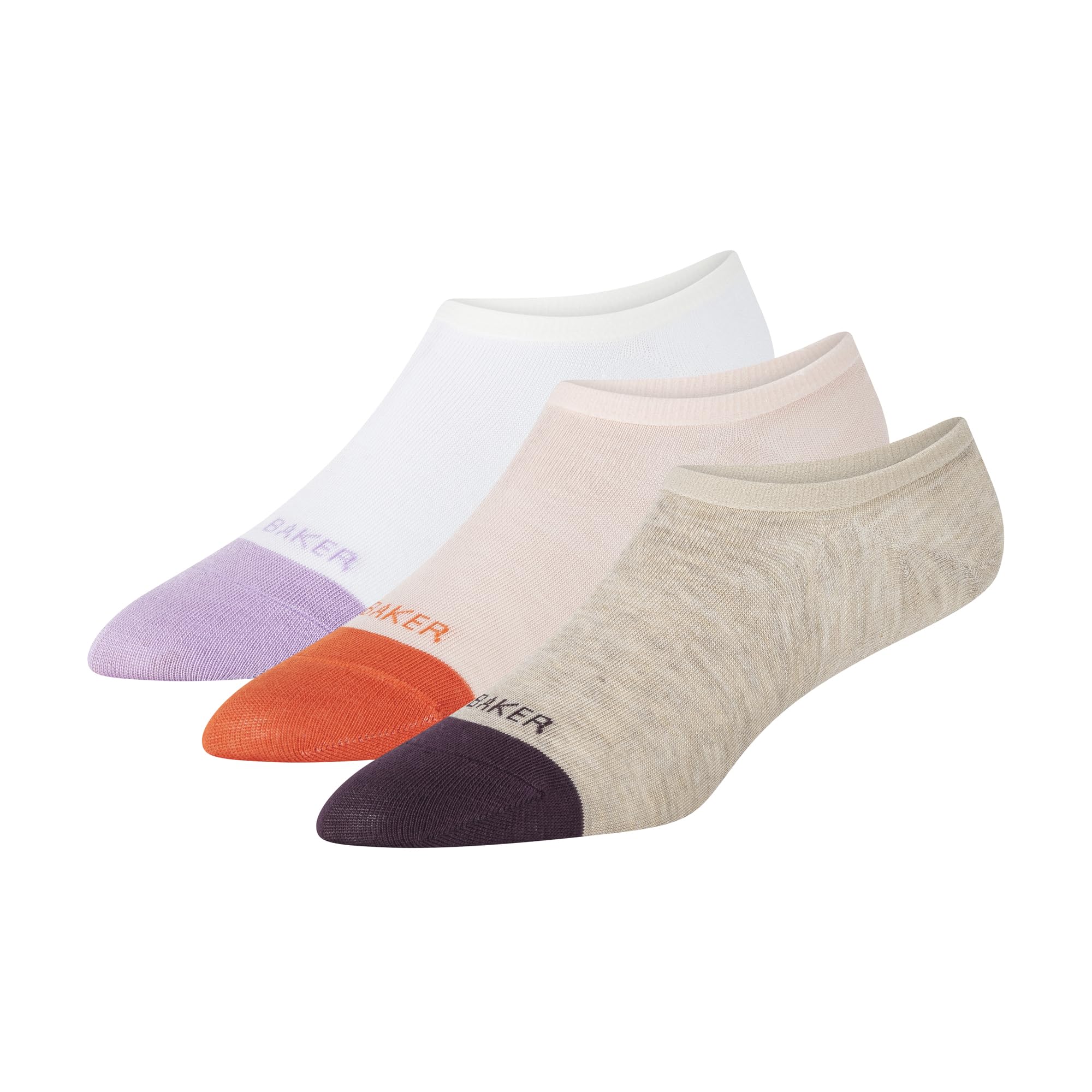 Ted Baker Women's 3 Pack Liner Socks, BlackBerry/Koi/Lilac Breeze, One Size