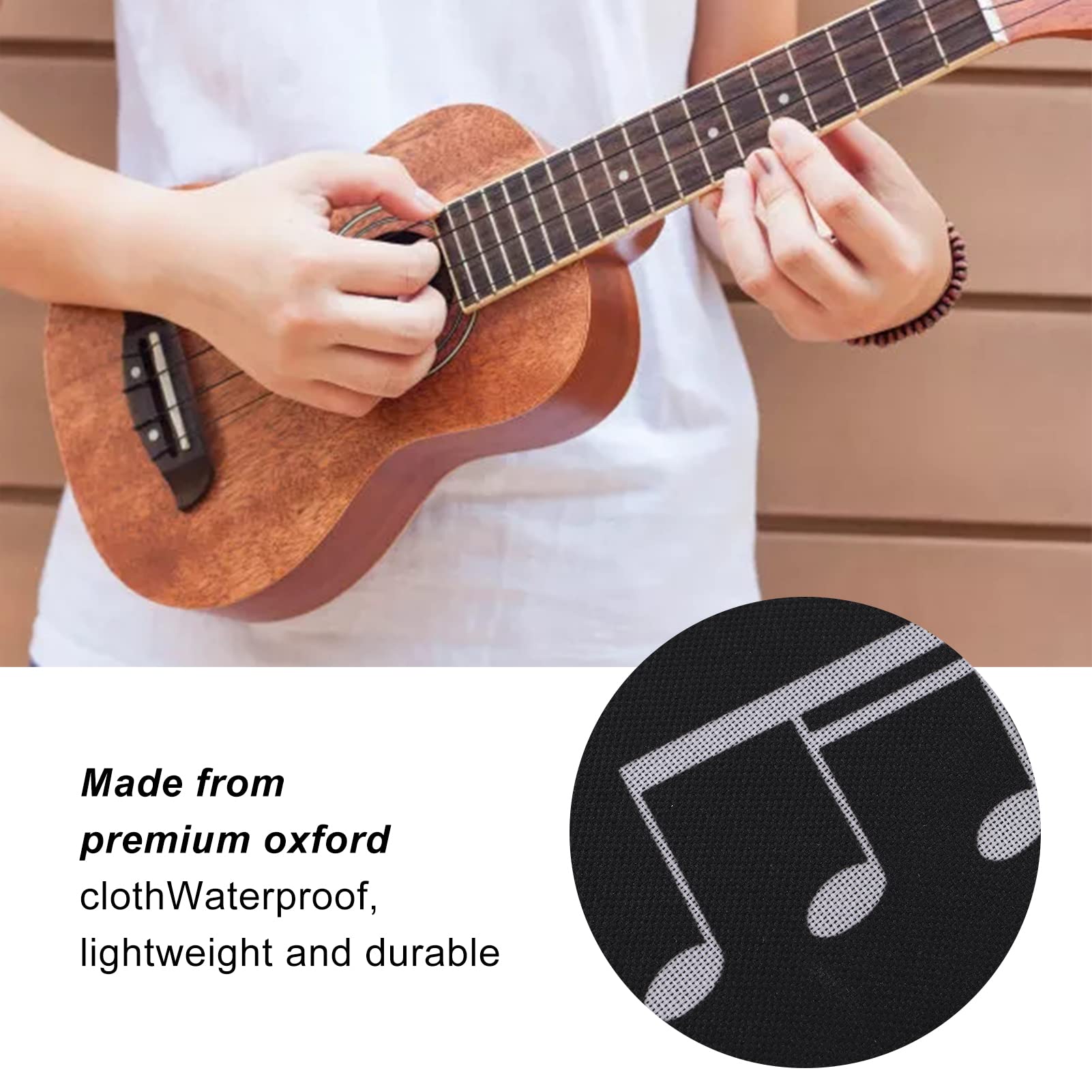 QANYEGN 21 Inch Ukulele Cloth Case, Oxford Cloth Lightweight High Durability Ukelele Bag, Ukelele Gig Bag for Outdoor Travel