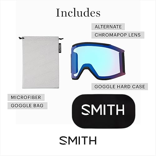 Vista 44 de SMITH Squad MAG - Gafas con lente ChromaPop, tecnología de cambio de lente fácil para esquí y snowboard, para hombres y mujeres Negro