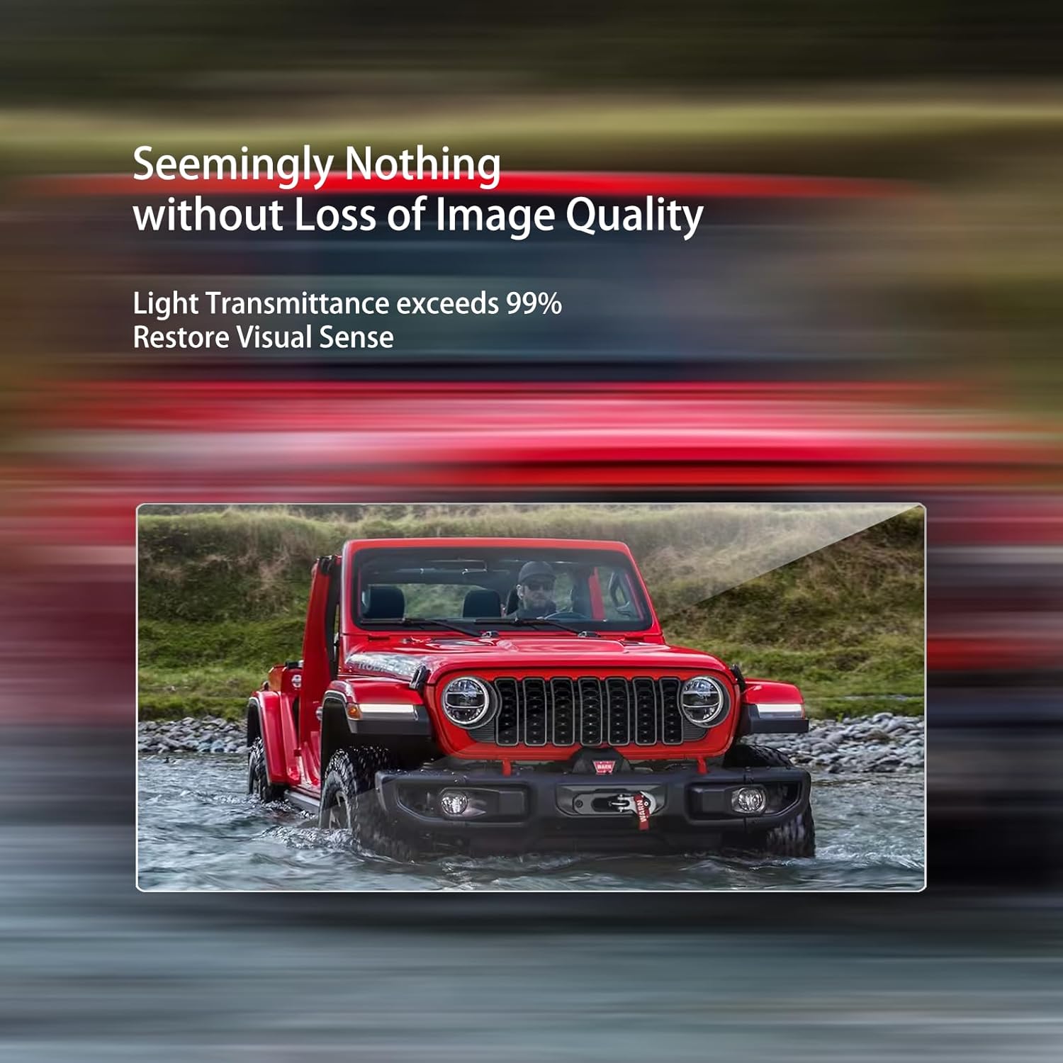 2pcs Anti-Glare 2025 2026 Jeep Gladiator Wrangler Screen Protector for 2024 2025 2026 Jeep Wrangler JL Gladiator 4xe 12.3Inch 2025 Wrangler Gladiator Accessories Tempered Glass Wrangler 12.3'' Matte