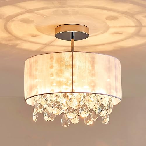 Miniatura 8 de Shrine Candelabros de cristal de iluminación, diseño moderno, lámpara de techo para espacio vital, 13 pulgadas de profundidad x 14 pulgadas de alto,