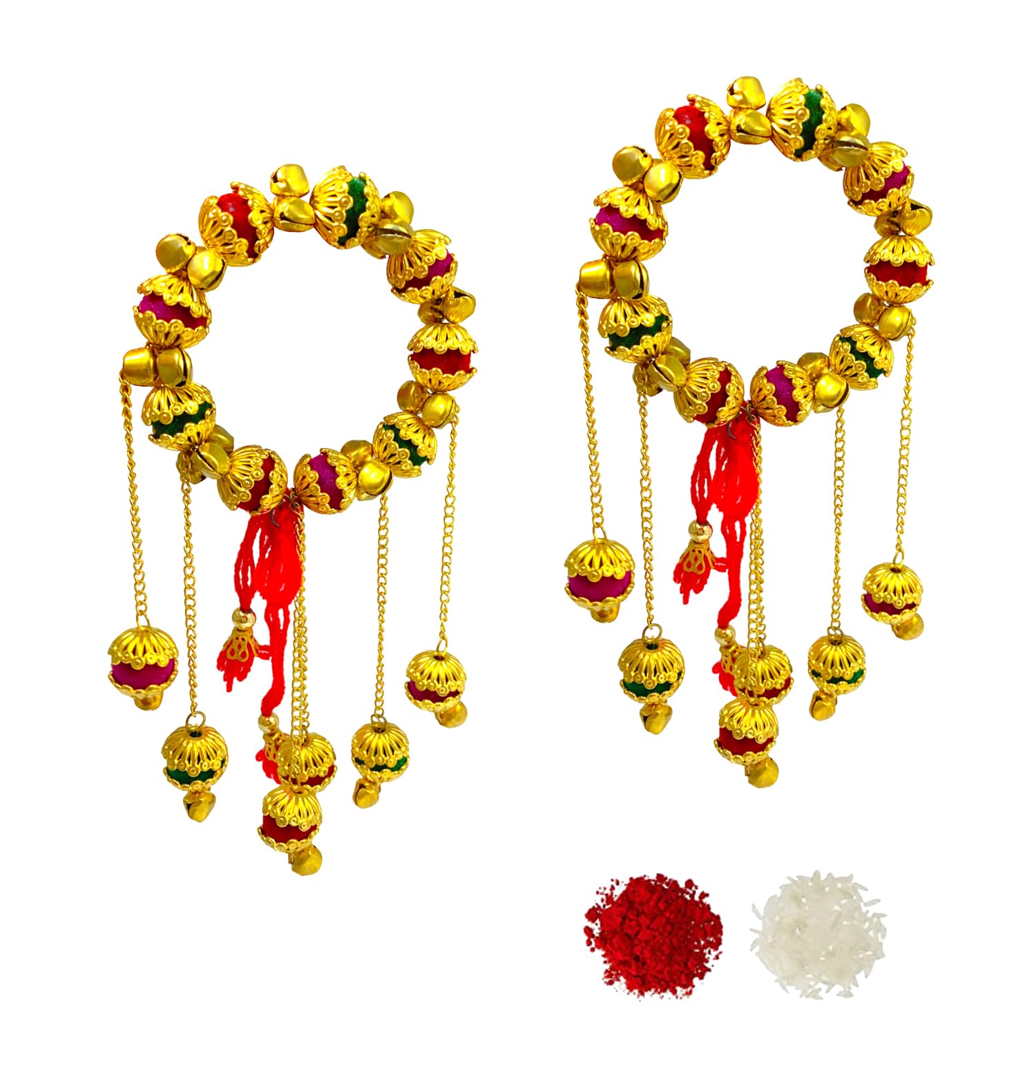Evisha 2 Pcs Golden Beads Bracelet Rakhi Chuda hanging lumba For Bhabhi | Kada-15-Two || rakhi || rakhi set || rakhi for brother || rakhi for brother and bhabhi || rakhi combo || bhaiya bhabhi rakhi || rakhi gifts (B08BYXKKH6) Amazon Price History, Amazon Price Tracker