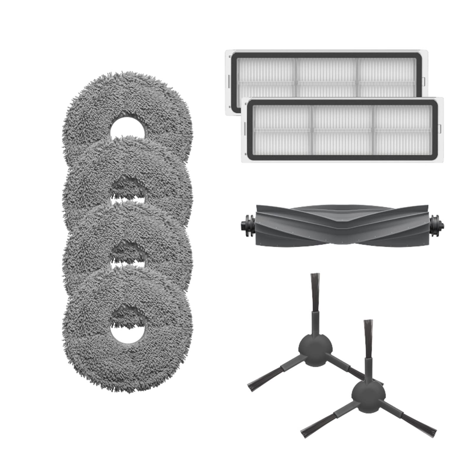 Compatible con Piezas de Accesorios de Robot Aspirador Dreame BOT L10s Pro L10s Ultra, Cepillo Principal/Cepillo Lateral/Cubierta/Filtro/detergente/Trapo (Color : Main Brush 1PCS)
