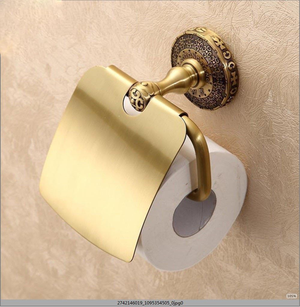 GUOPI European all-copper bathroom pendant roll paper dispenser Toilet paper towel holder