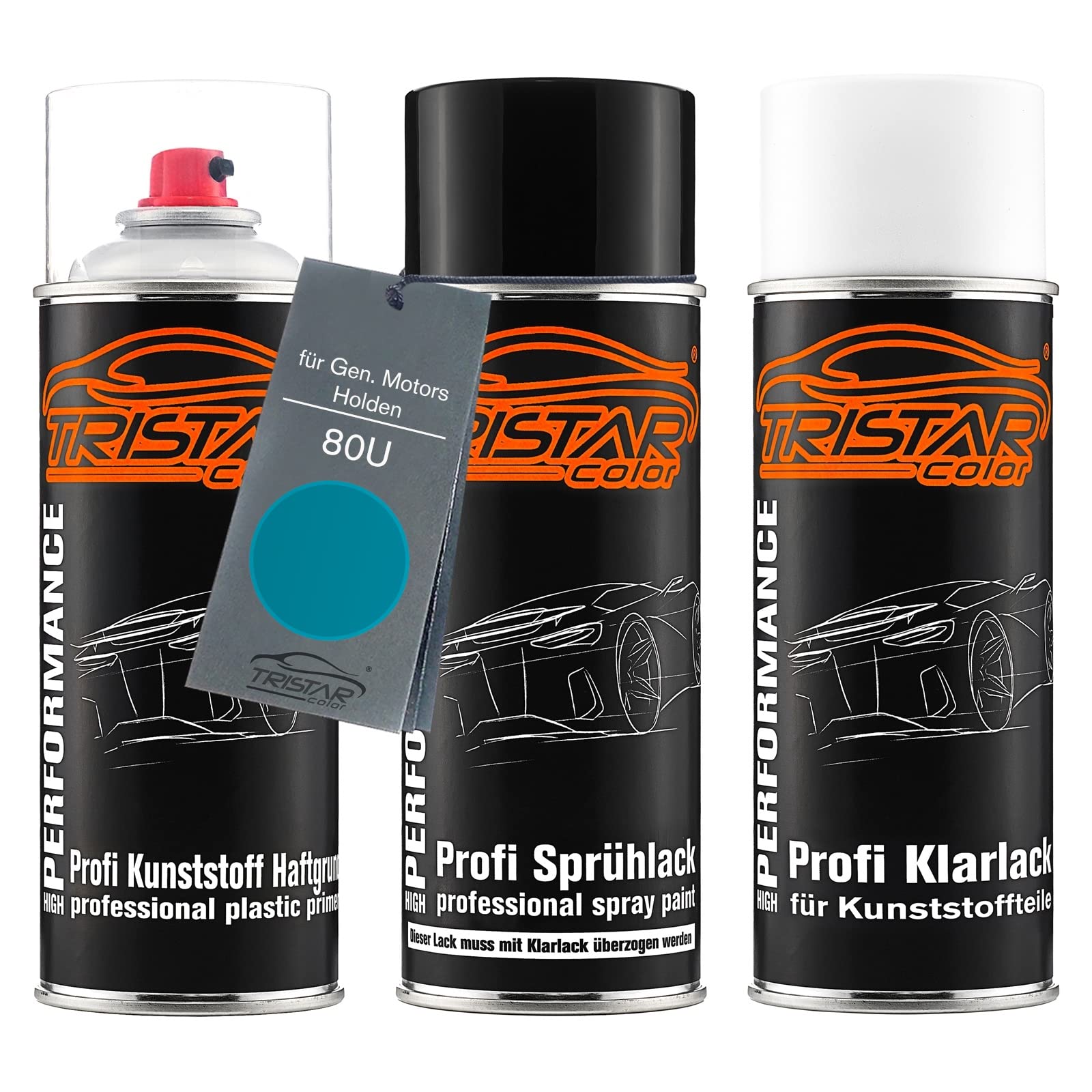 TRISTARcolor Zestaw w sprayu do plastiku do Holden 80U Breeze Blue Metallic